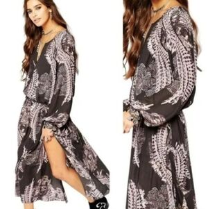 Free People Out Of The Woods Maxi Floral Dress,Size M